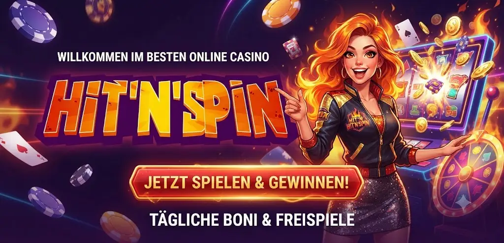 HitnSpin Casino Startseite und Willkommensangebot